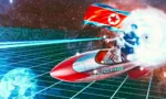 flag gun handgun juche juchewave kim kim_il_sung kim_jong_suk korea korea_dpr space vaporwave weapon // 2247x1342 // 4.0MB