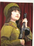 cosplay gun japan red_army soldier soviet_union uesaka_sumire uniform weapon // 525x700 // 61KB