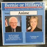 2016 anime bernie_sanders cartoon clinton comparison election glasses hillary_clinton social_democracy united_states // 959x960 // 167KB