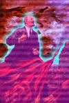 bolshevik flag laborwave red_flag russia russian_sfsr soviet_union space vaporwave vladimir_lenin // 799x1200 // 254KB