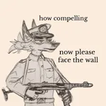 1:1_aspect_ratio anthro canine execution face_the_wall firing_squad furry gulag gun how_compelling peaked_cap pps-43 reaction_image submachine_gun uniform wall war weapon wolf world_war_ii // 728x728 // 204KB