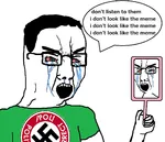 crying denial fascism glasses le_pol_face mirror nazi site:pol soyboy swastika wojak // 1224x1052 // 194KB