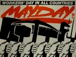 hammer may_day pickaxe pitchfork poster proletariat propaganda worker // 597x445 // 67KB