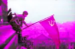 berlin fascism flag germany gun hammer_and_sickle laborwave nazi nazi_germany reichstag soldier soviet_union uniform vaporwave victory war weapon world_war_ii // 915x605 // 695KB