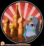 anthro cathedral coat moscow my_little_pony pony rainbow_dash red soviet_union ushanka // 841x867 // 674KB