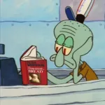 1:1_aspect_ratio anarchism anarcho_communism book cartoon conquest_of_bread meta:lowres peter_kropotkin reading spongebob squidward // 375x375 // 226KB