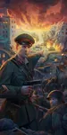 armored_fighting_vehicle art commissar fire gun handgun helmet meta:painting panzerkampfwagen panzerkampfwagen_vi peaked_cap pistol point red_army soldier soviet_union tank uniform war weapon world_war_ii // 1000x1999 // 280KB