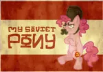 anthro dance equine hammer_and_sickle kazotsky_kick meta:animated meta:gif meta:lowres moustache my_little_pony parody pink_skin pinkiepie_(mlp) pony // 320x227 // 150KB