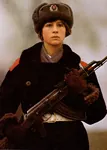 brown_hair female kalashnikov meta:photo soldier soviet_union uniform ushanka // 1480x2067 // 1.1MB