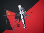 anarchism anarcho_communism anti_fascism flag hammer_and_sickle meta:highres star three_arrows // 1600x1200 // 165KB