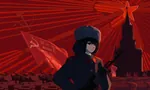 anime art female flag gun hammer_and_sickle red_flag red_star tank tower uniform ushanka // 4395x2642 // 647KB