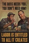 bourgeoisie capitalism exploitation labor poster proletariat propaganda surplus_value worker // 500x732 // 53KB