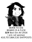 ban black_hair born_to_die catgirl character:alunya crying gloves sad scarf shitpost site:leftypol // 600x800 // 125KB