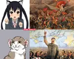 animal_ears anime cat catgirl female joseph_stalin k-on propaganda // 1150x920 // 1.5MB