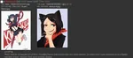 anime catgirl character:alunya kill_la_kill matoi_ryuko meta:screencap post site:leftypol // 1735x760 // 177KB