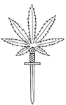 420chan dagger heraldry marijuana sword war_on_drugs // 599x958 // 122KB