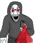 hoodie laser protest soyboy soyjak wojak // 583x684 // 36KB