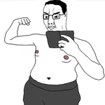 fascism glasses le_pol_face nazi obesity selfie shirtless site:pol wojak // 750x751 // 24KB