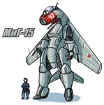 aeromorph aircraft airplane anthro fagot fighter gun helmet jet living_machine machine_gun mig-15 mikoyan-gurevich no_eyes red_star soviet_air_forces soviet_union star weapon // 1236x1244 // 522KB