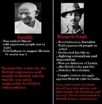 anglo bhaghat_singh bolshevik colonialism comparison hat imperialism india liberalism mahatma_gandhi meta:infographic revolution soviet_union united_kingdom vladimir_lenin // 843x860 // 89KB