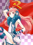 anime female hammer_and_sickle pink_hair vocaloid // 700x933 // 286KB