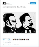 anarchism egoism friedrich_nietzsche glasses iconic_duo max_stirner meta:screencap nihilism philosophy site:twitter tweet // 503x599 // 144KB