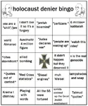 antisemitism auschwitz bingo concentration_camp denial fascism genocide germany holocaust jew nazi nazi_germany racism site:pol ss stormfront war world_war_ii // 520x622 // 120KB