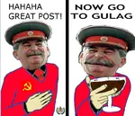 gulag joseph_stalin laugh prison reaction_image soviet_union well_meme'd wine // 803x688 // 76KB