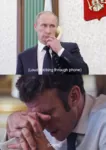 crying emmanuel_macron phone russia russian_federation vladimir_putin // 756x1067 // 1.3MB