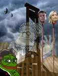 beheading emmanuel_macron execution france french_revolution guillotine jean_luc_melenchon just_right marine_le_pen maximilien_robespierre ok_sign pacha pepe revolution smug wig // 960x1248 // 1.0MB