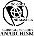 anarchism circle_a flag god hierarchy master poster propaganda religion // 955x1014 // 21KB