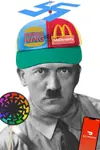 adolf_hitler black_sun burger_king doordash hat obesity swastika treatler // 716x1078 // 86KB