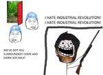 anarchism anarcho_primitivism gun i_hate_the_antichrist ragecomic soy ted_kaczynski trollface united_nations weapon // 720x528 // 30KB