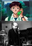 anime call ikari_shinji neon_genesis_evangelion phone soviet_union vladimir_lenin // 421x604 // 104KB