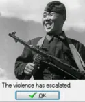 china escalation gun laugh peoples_liberation_army reaction_image smug soldier uniform violence weapon // 500x606 // 424KB