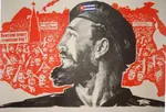 beret castro cuba fidel_castro flag latin_america poster propaganda soviet_union // 1200x818 // 659KB