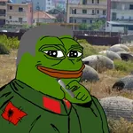 1:1_aspect_ratio albania bunker enver_hoxha hoxhaism pepe smug // 600x600 // 77KB