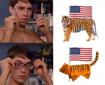 flag glasses imperialism paper_riger tiger united_states // 750x606 // 322KB