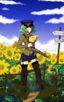 anime flower gun hammer_and_sickle nkvd ppsh-41 red_star star submachine_gun sunflower touhou war weapon world_war_ii // 900x1440 // 1.9MB