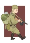 anime gun helmet meta:highres ppsh-41 red_army red_star soviet_union star submachine_gun war weapon world_war_ii // 2893x4092 // 3.6MB