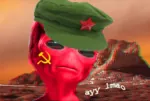 alien hammer_and_sickle hat lmao meta:lowres posadism red_star star // 500x336 // 285KB