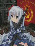 anime gun hammer_and_sickle kalashnikov rifle soviet_union spetsnaz weapon // 785x1024 // 176KB