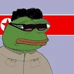 1:1_aspect_ratio flag juche kim_jong_il korea_dpr meta:lowres pepe sad sun_glasses // 281x281 // 11KB