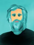 art black_shirt green_eyes meta:painting slavoj_zizek // 670x893 // 151KB