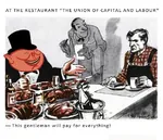 bourgeoisie capital capitalism class food hat porky proletariat restaurant top_hat worker // 604x518 // 54KB