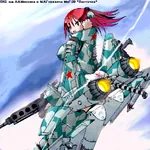 1:1_aspect_ratio air_to_air_missile aircraft airplane anime fighter fulcrum gun jet machine_gun mecha_musume meta:lowres mig mig-29 mikoyan-gurevich missile red_star soviet_air_forces soviet_union star weapon // 500x500 // 205KB