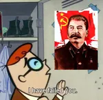 cartoon dexter hammer_and_sickle i_have_failed_you joseph_stalin soviet_union // 526x512 // 372KB