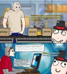 amazon capitalism derp exploitation hat npc proletariat propaganda ragecomic revmemsov russian_text wojak worker // 978x1080 // 361KB