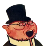 bourgeoisie capitalism glasses hat meta:transparent_background porky soyboy template // 576x566 // 281KB