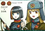 anime german_democratic_republic germany hammer_and_sickle red_star soviet_union star ushanka // 1147x800 // 841KB